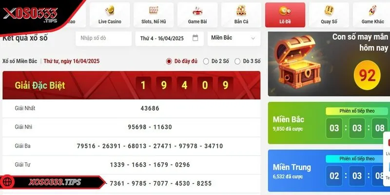 Xổ số trực tuyến Xoso333 - Trải nghiệm đặt cược đỉnh cao 3 Xổ số 3 miền tại Xoso333 tạo nên sự đa dạng trong cá cược